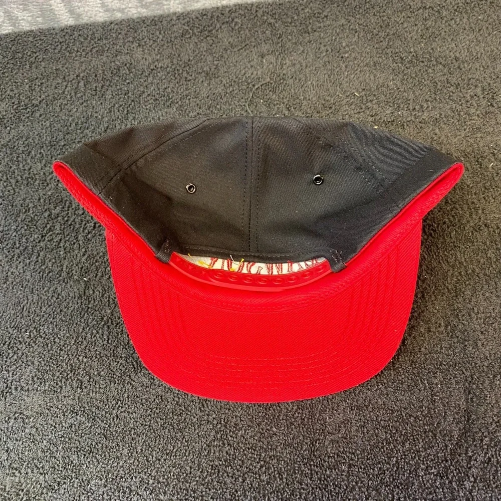 Vintage Lawson Racing Snapback Hat Cap Black Red Embroidered NASCAR USA